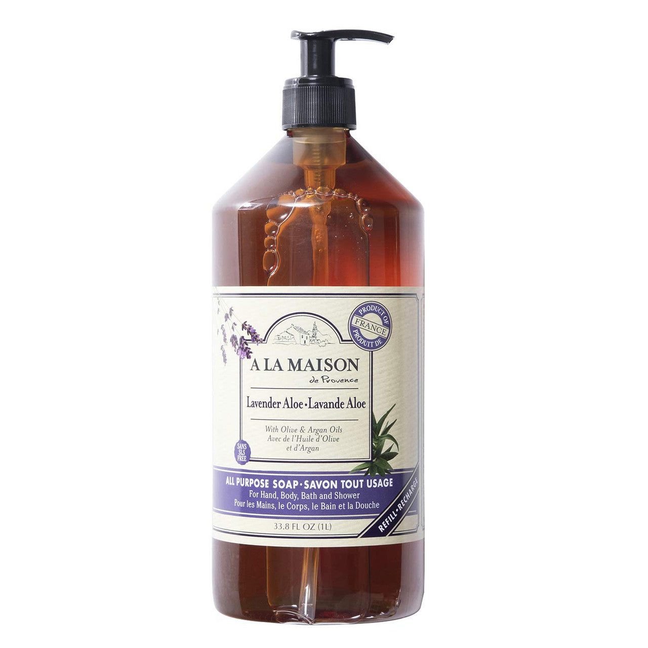 A La Maison Liquid Hand Soap Lavender Aloe, 33.8 Oz